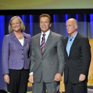 Arnold Schwarzenegger, Jerry Brown, Meg Whitman
