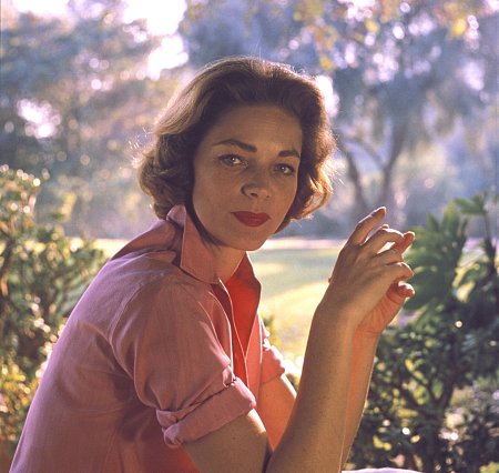 Lauren Bacall at home in Beverly Hills CA.