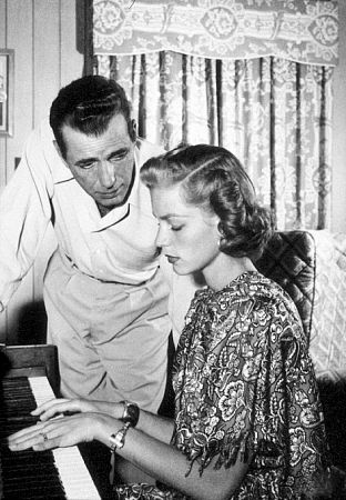 Humphrey Bogart and Lauren Bacall at home, circa 1949.