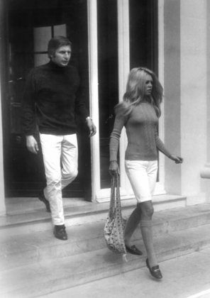 Brigitte Bardot with husband Gunter Sacks C. 1968