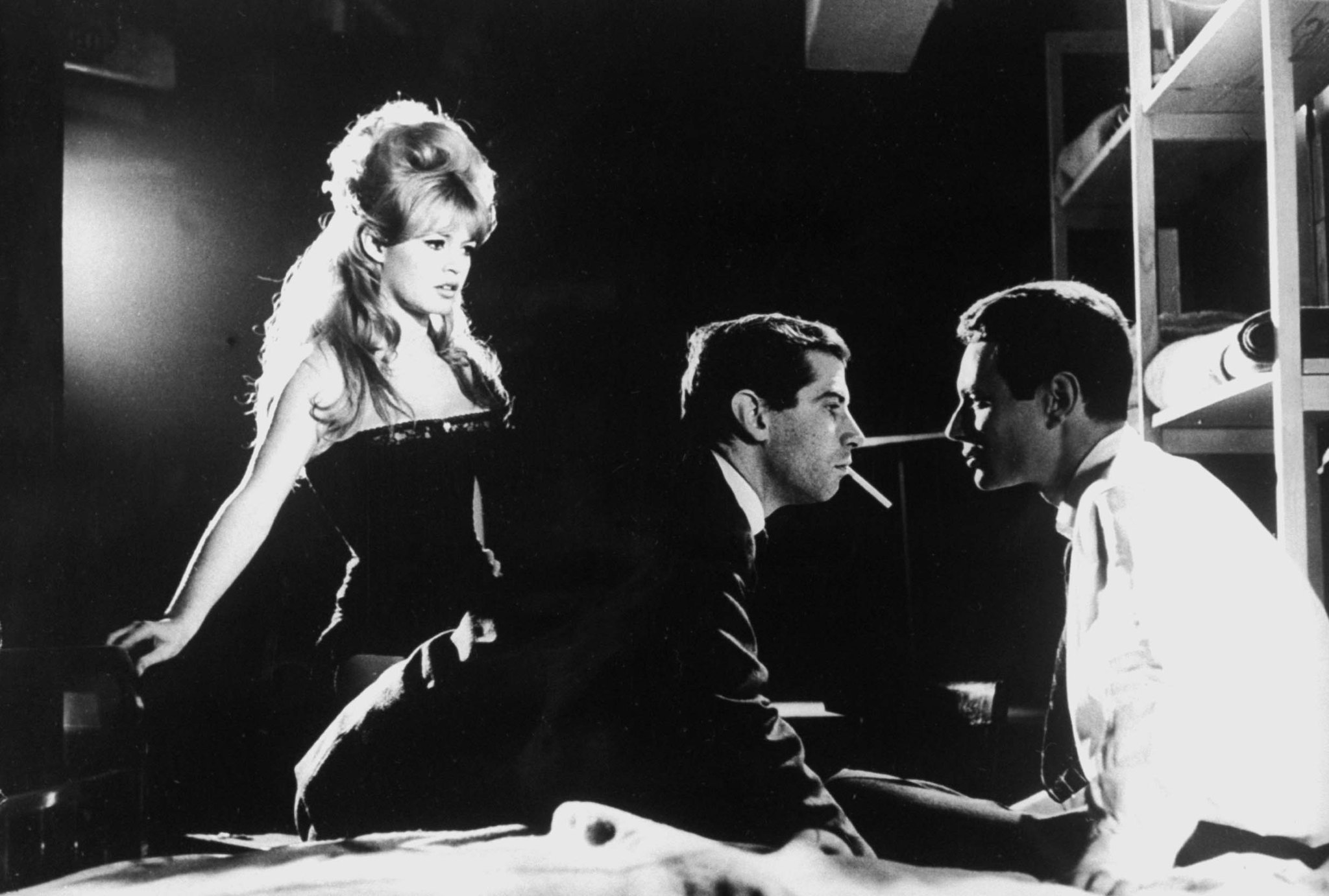 Brigitte Bardot, Roger Vadim and Michel Subor