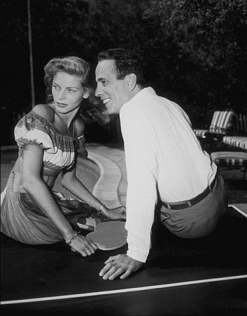 Humphrey Bogart and Lauren Bacall at their Benedict Canyon home, CA, 1948.