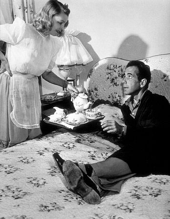 Humphrey Bogart and his third wife, Mayo Methot, at home, circa 1944.