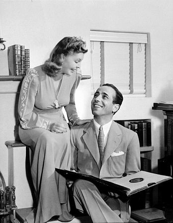 Humphrey Bogart and his third wife, Mayo Methot, at home circa 1944.