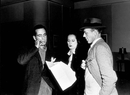 Humphrey Bogart, Merle Oberon, and Fred Astaire, circa 1942.