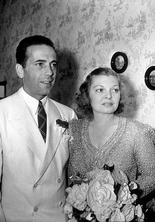 Humphrey Bogart and his third wife, Mayo Methot, on their wedding day, 1938.