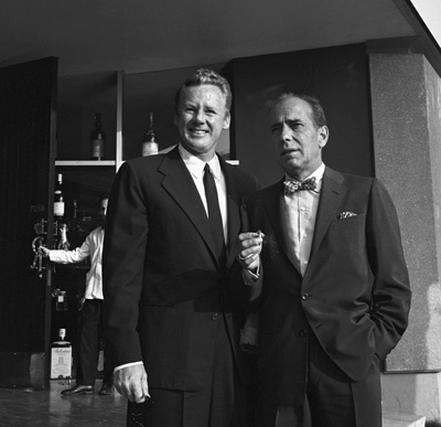 Van Johnson and Humphrey Bogart circa 1955