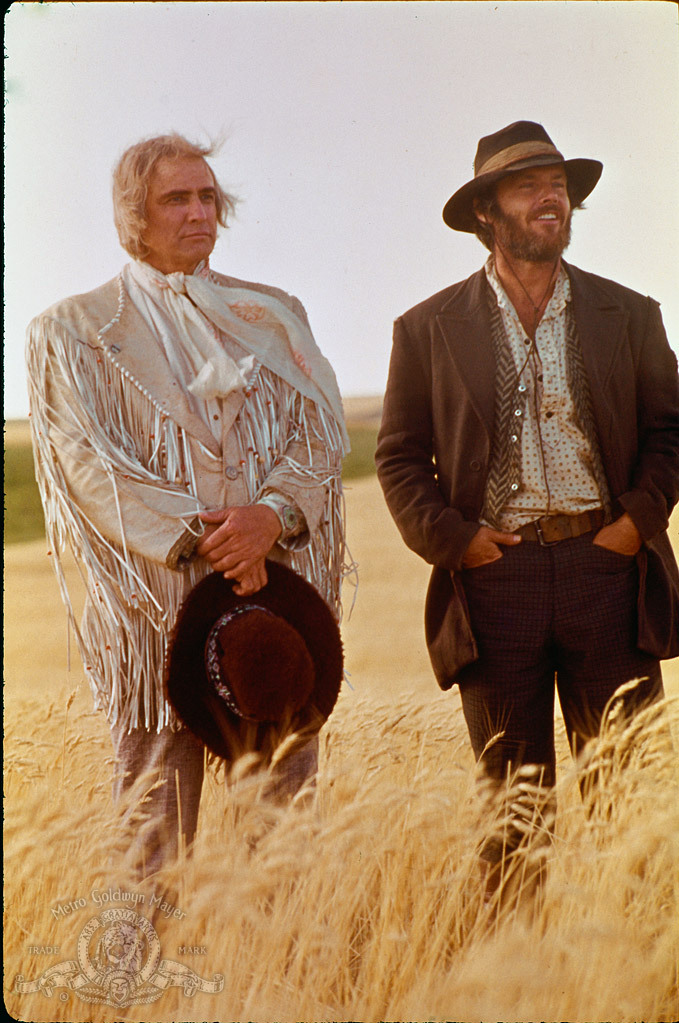 Still of Marlon Brando and Jack Nicholson in The Missouri Breaks (1976)