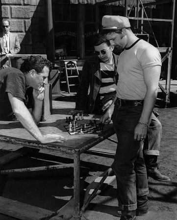 Marlon Brando playing Chess On the set of 