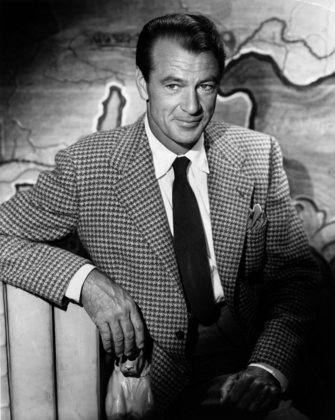 Gary Cooper during the filming of 