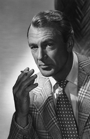 Gary Cooper posing for a Chesterfield cigarette advertisement, circa 1955. Modern silver gelatin, 14x11 unsgned, $600 © 1978 Ted Allan MPTV