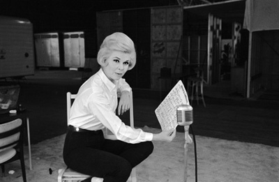 Doris Day recording a song circa 1960s