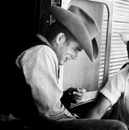 James Dean on location for 