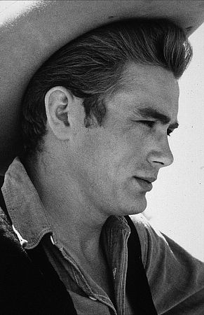 James Dean on location in for 