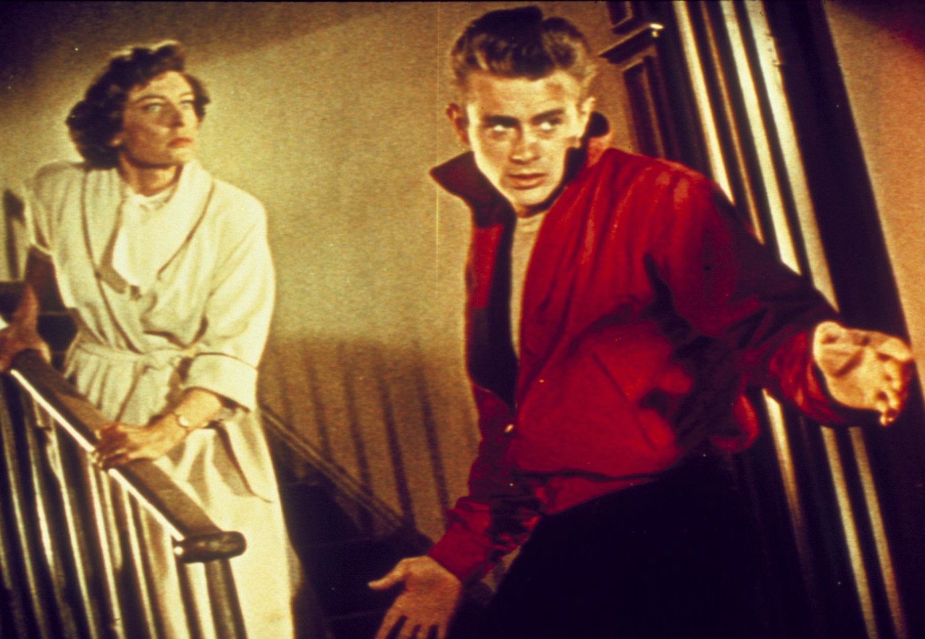 Still of James Dean and Ann Doran in Rebel Without a Cause (1955)