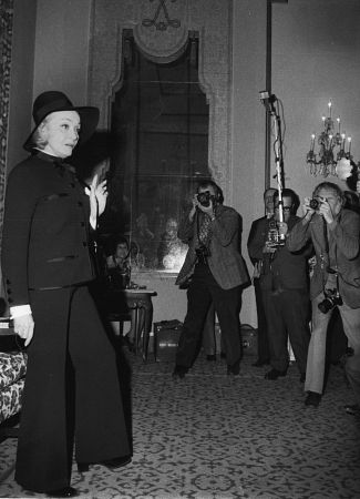 Marlene Dietrich at a press conference, December 1972.