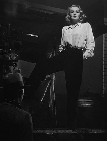 Marlene Dietrich standing, 1940. Modern silver gelatin, 14x11, unsigned $600 © 1978 Laszlo Willinger MPTV