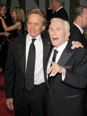 Kirk Douglas and Michael Douglas