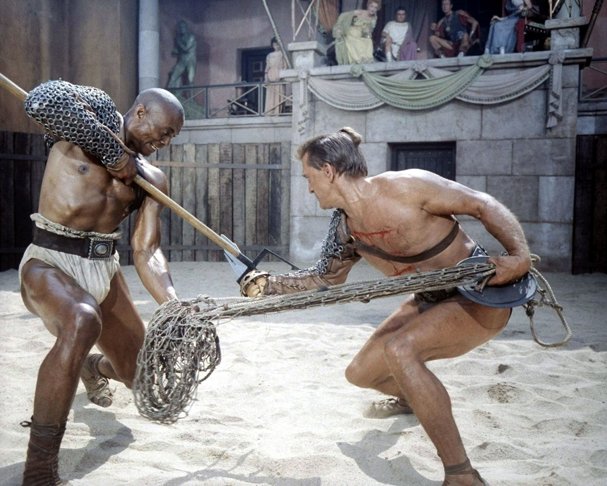 Still of Kirk Douglas and Woody Strode in Spartacus (1960)