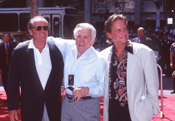 Kirk Douglas, Michael Douglas and Jack Nicholson
