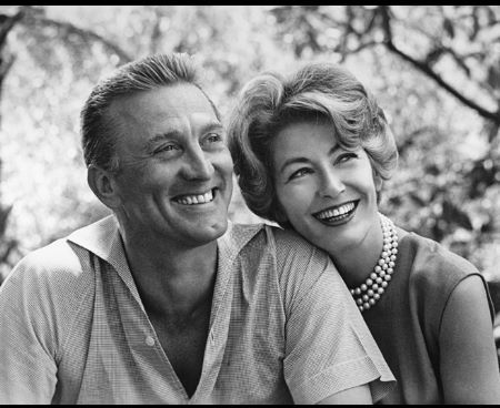 Kirk Douglas and wife, Anne circa 1963