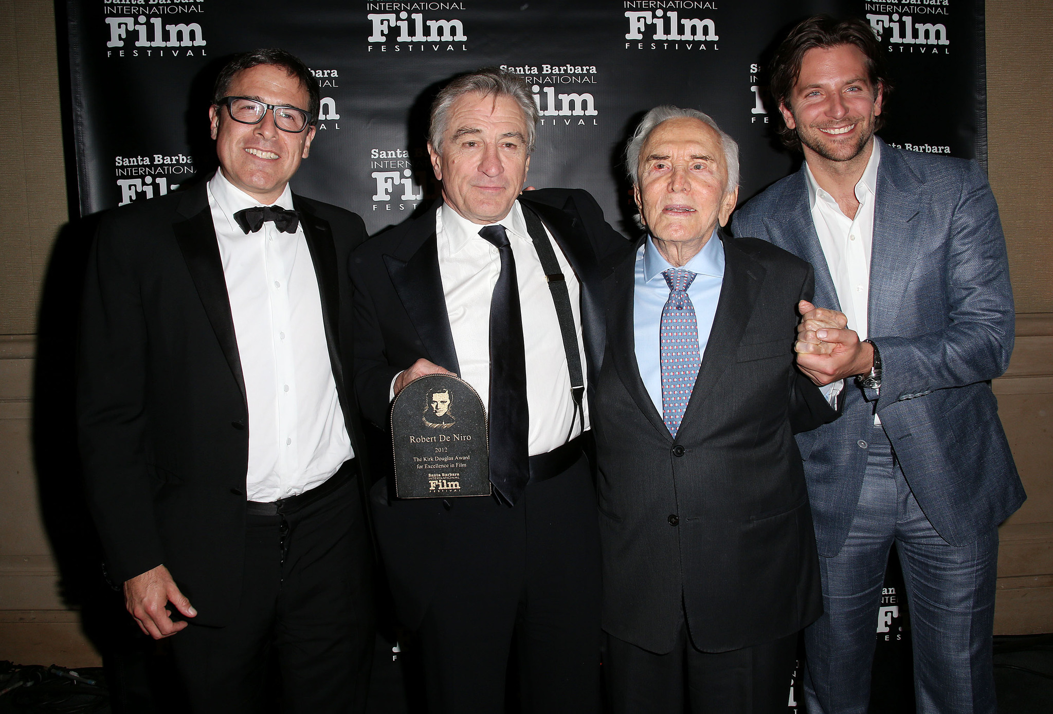 Kirk Douglas, Robert De Niro, Bradley Cooper and David O. Russell