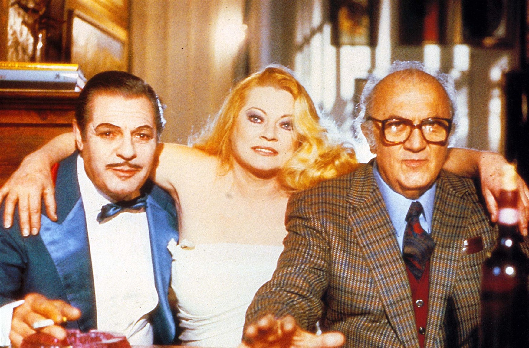 Federico Fellini, Marcello Mastroianni and Anita Ekberg