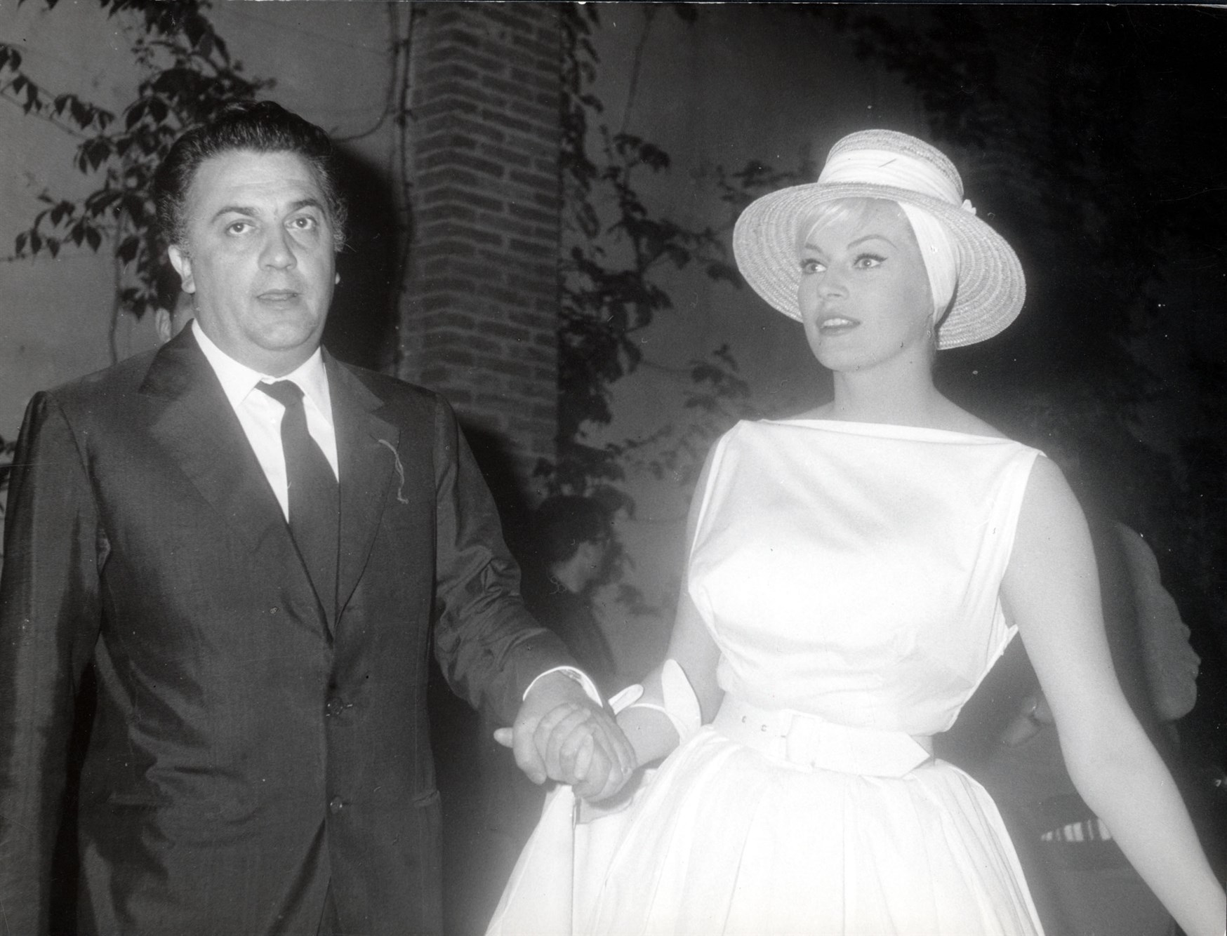 Federico Fellini and Anita Ekberg
