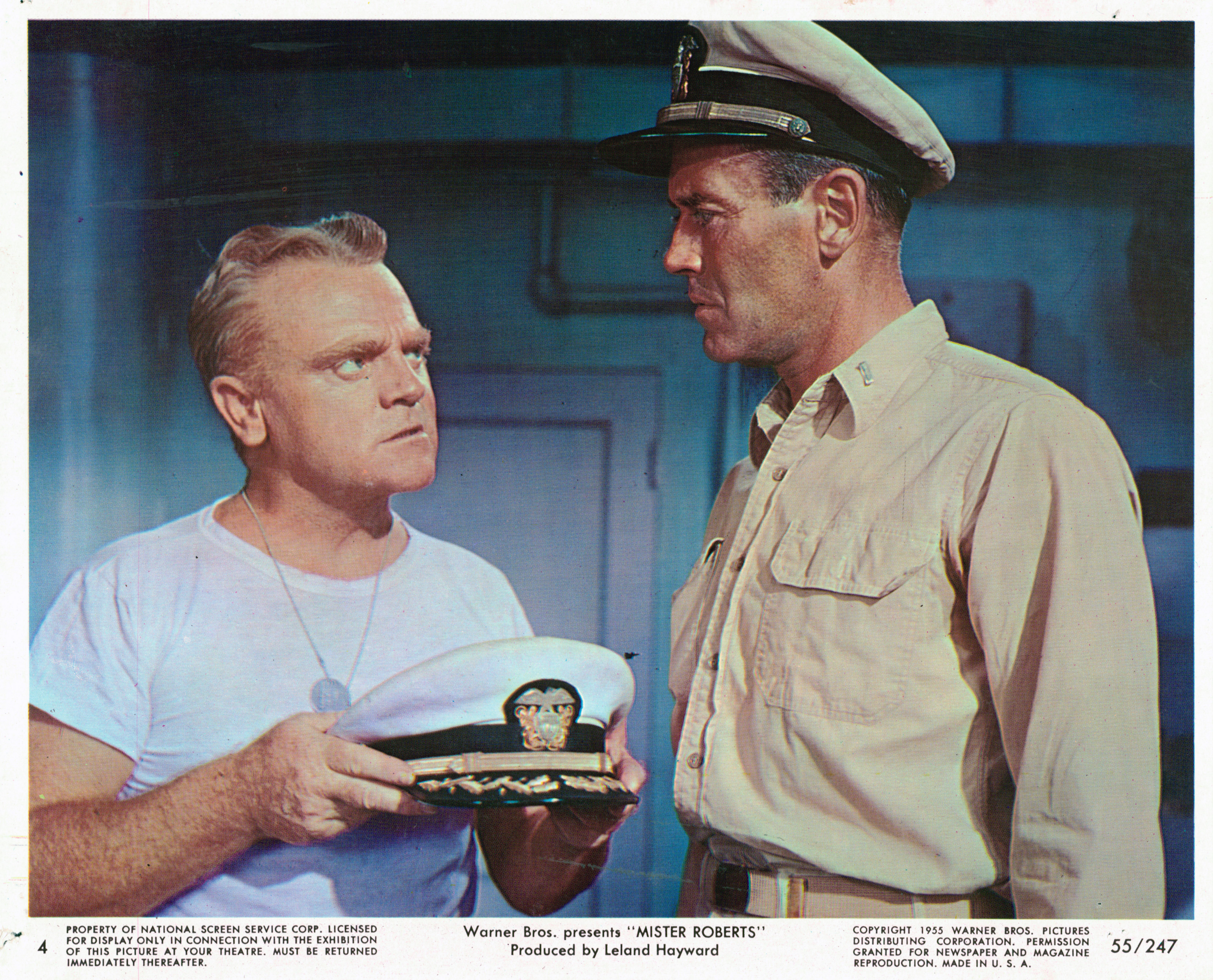 Still of James Cagney and Henry Fonda in Mister Roberts (1955)