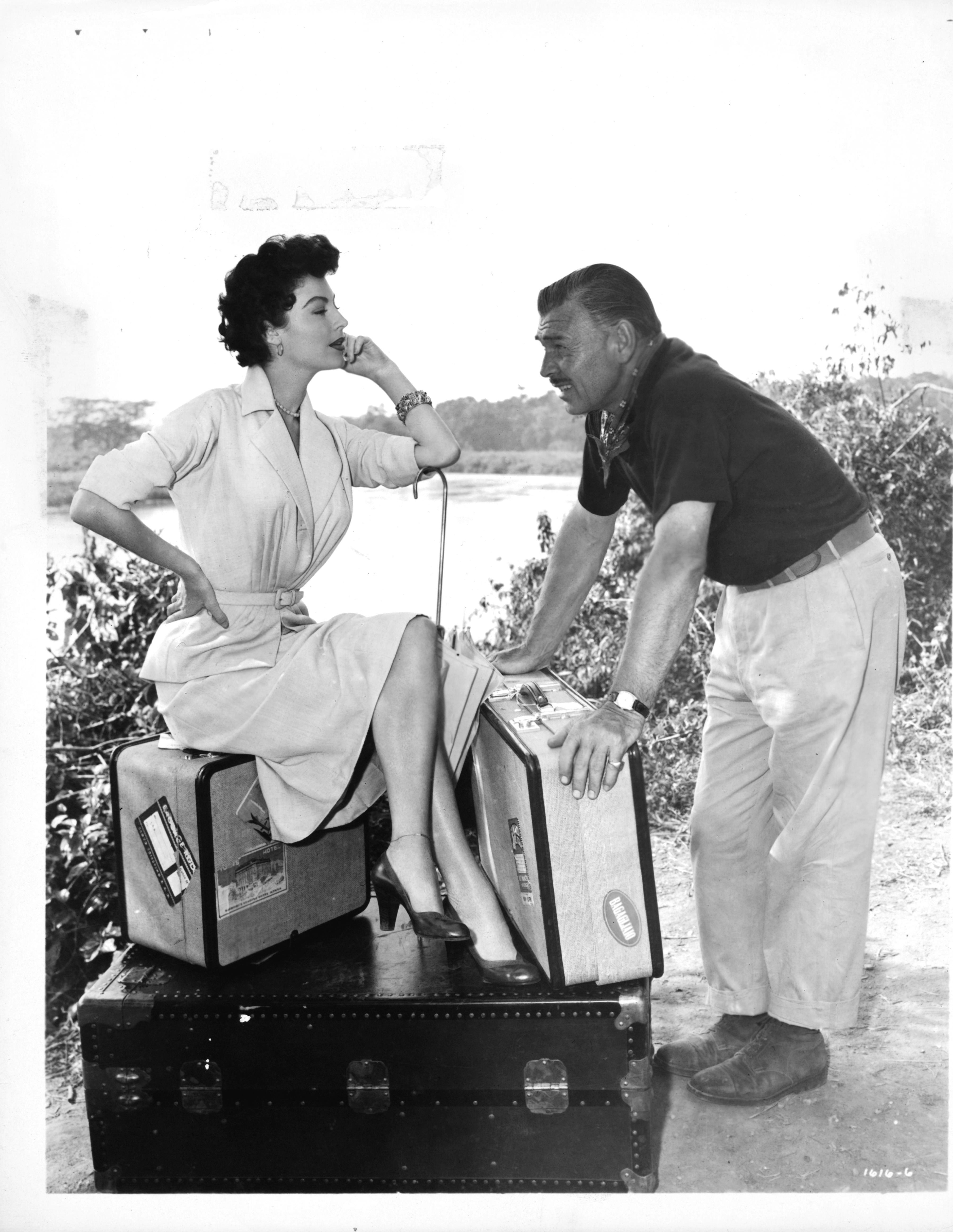 Still of Clark Gable and Ava Gardner in Mogambo (1953)
