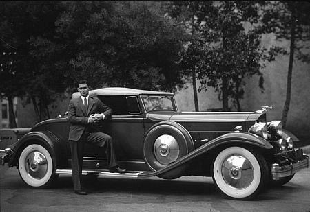 Clark Gable in his 1934 Packard Twin Six C. 1934 *M.W.*