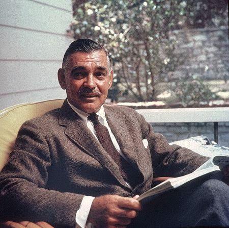 Clark Gable at his home in Encino Ca., 1957.