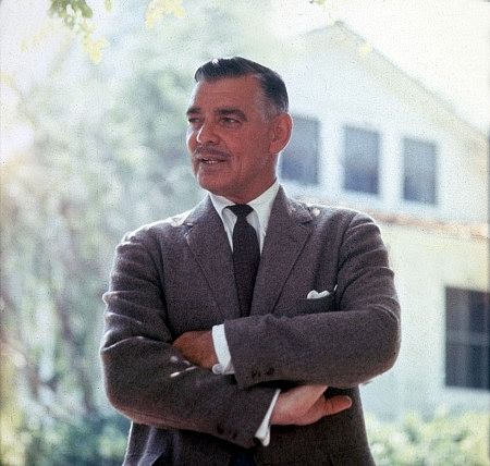 Clark Gable at home in Encino Ca., 1957.