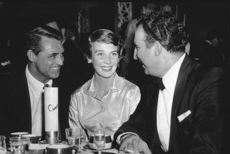 Ciro's Nightclub Cary Grant, Betsy Drake, Bandleader Dick Stabile c. 1955