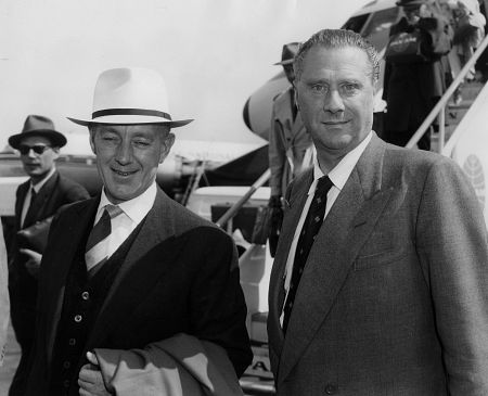 Carol Reed, Alec Guinness, at London Airport, P.A.-Reuter Photo, May 1959, **I.V.