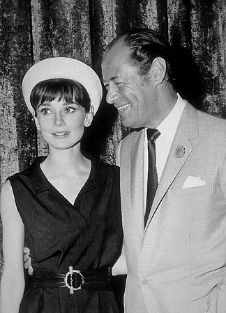 33-312 Audrey Hepburn and Rex Harrison prior to the filming of 