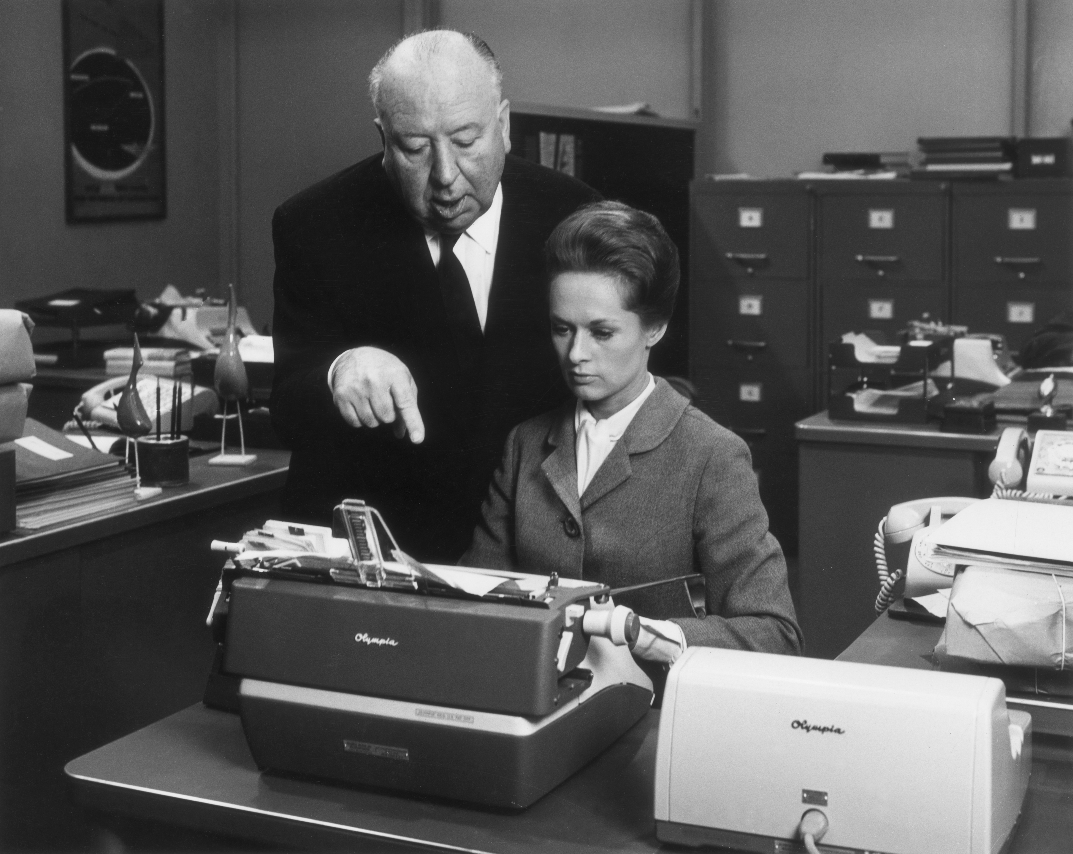 Still of Alfred Hitchcock and Tippi Hedren in Marnie (1964)