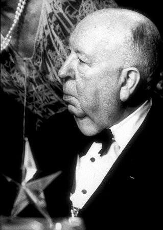 Alfred Hitchcock at the Lifetime Achievement Awards.
