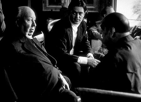 Directors Group Party,11/72. Alfred Hitchcock, Rafael Bunuel, Luis Bunuel, at party hosted by George Guckor.