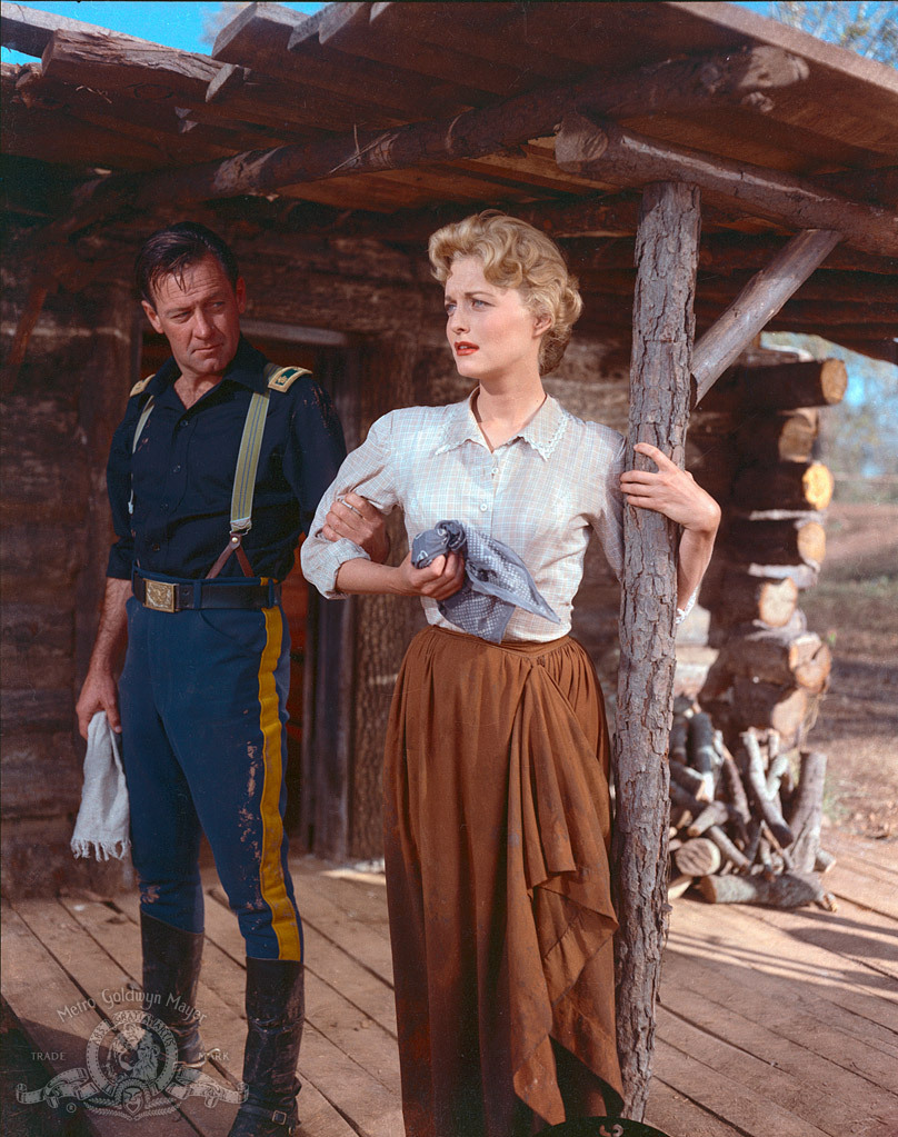 Still of William Holden and Constance Towers in The Horse Soldiers (1959)