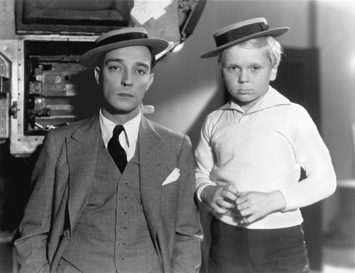 Buster Keaton With Jackie Cooper Circa 1932