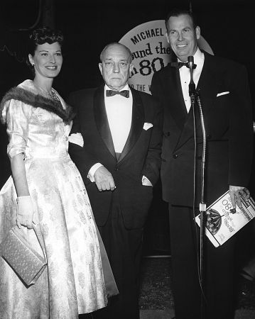 Buster Keaton, Eleanor Keaton, AROUND THE WORLD IN 80 DAYS, premiere, United Artists, 1956, **I.V.