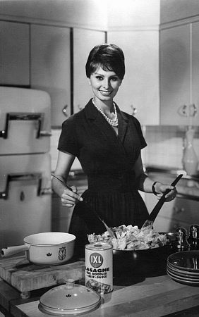 Sophia Loren posing for an IXL Lasagne advertisement, circa 1955. Modern silver gelatin, 14x11 unsgned, $600 © 1978 Paul Hesse MPTV
