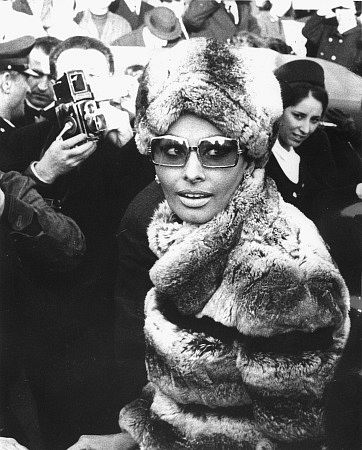 Sophia Loren at the Fiumicino Airport in rome, 1969.