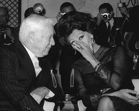 Sophia Loren with Charlie Chaplin, 1965.