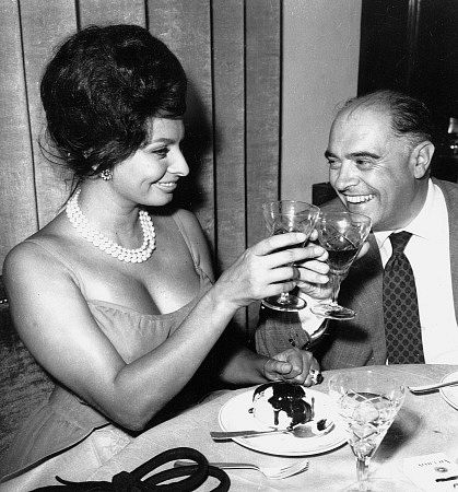 Sophia Loren and her husband, producer Carlo ponti, 1961.