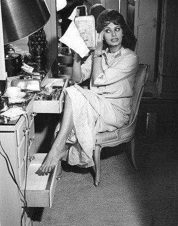 Sophia Loren at home, c. 1960