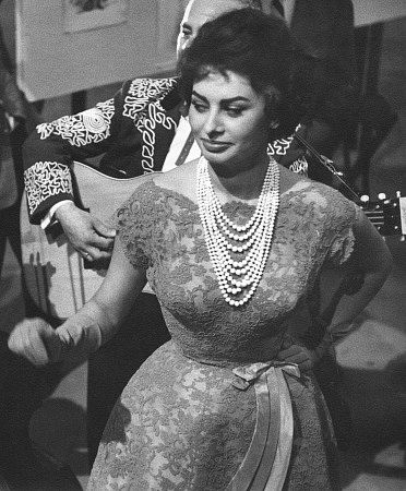 Sophia Loren in Los Angeles, 1958.
