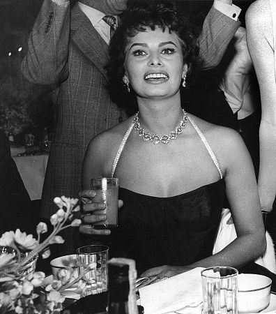 Sophia Loren at Romanoff's in Beverly Hills, c. 1958.