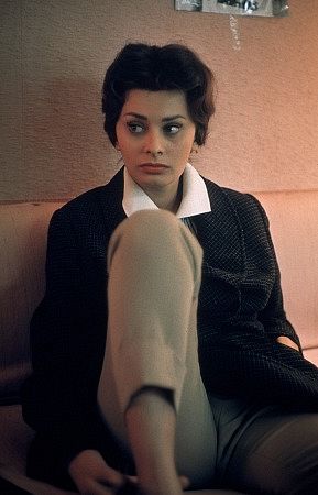 Sophia Loren on set of 